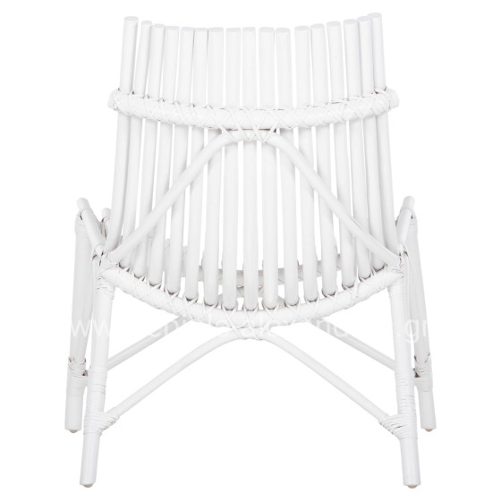ΚΑΡΕΚΛΑ ΕΞΩΤ.ΧΩΡΟΥ CELLION HM9812.03 ΡΑΒΔΟΙ RATTAN ΣΕ ΛΕΥΚΟ ΧΡΩΜΑ 76x72x83Υεκ.
