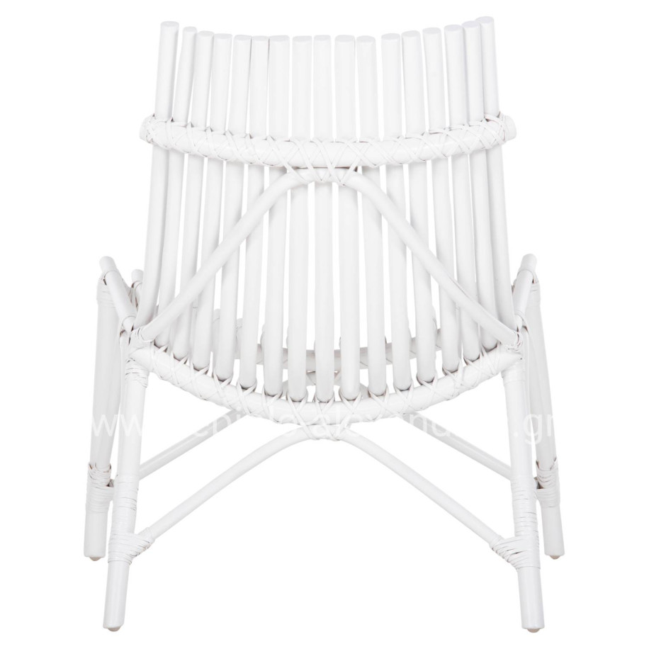 ΚΑΡΕΚΛΑ ΕΞΩΤ.ΧΩΡΟΥ CELLION HM9812.03 ΡΑΒΔΟΙ RATTAN ΣΕ ΛΕΥΚΟ ΧΡΩΜΑ 76x72x83Υεκ.