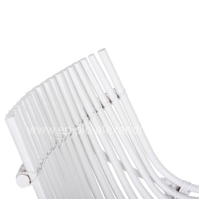 ΚΑΡΕΚΛΑ ΕΞΩΤ.ΧΩΡΟΥ CELLION HM9812.03 ΡΑΒΔΟΙ RATTAN ΣΕ ΛΕΥΚΟ ΧΡΩΜΑ 76x72x83Υεκ.