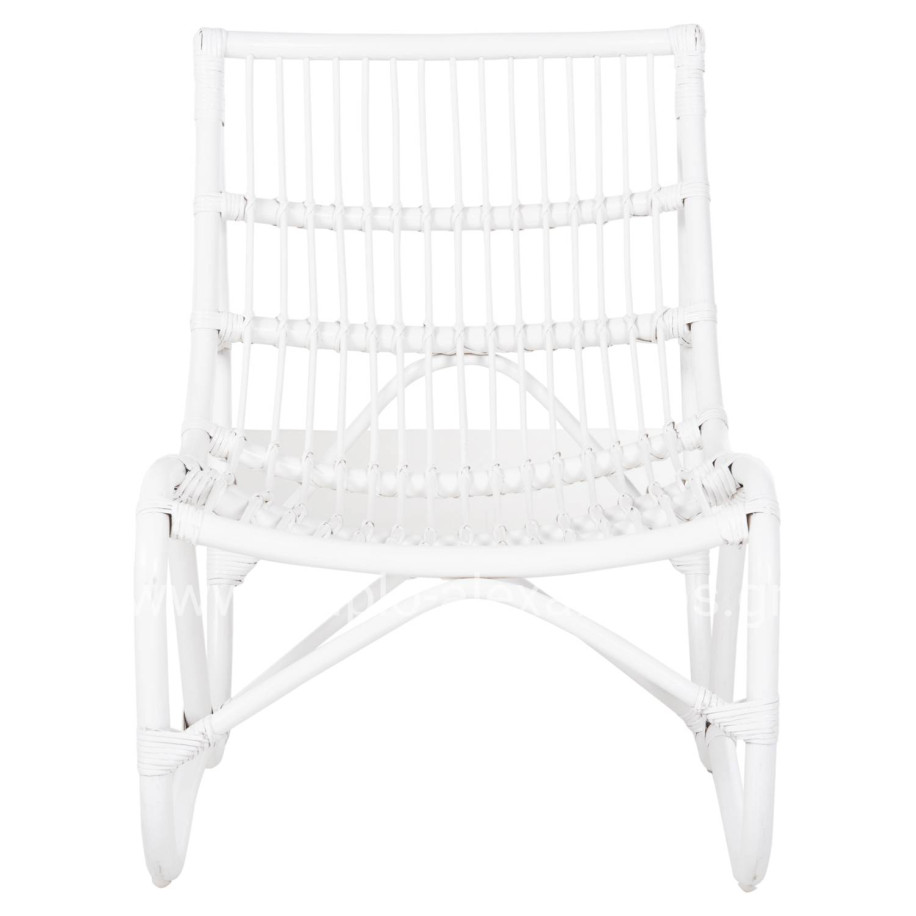 ARMCHAIR GRINN HM9815.03 RATTAN RODS IN WHITE COLOR 56.5x73.5x79.5H cm.