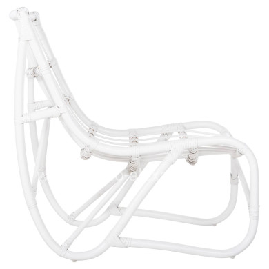 ARMCHAIR GRINN HM9815.03 RATTAN RODS IN WHITE COLOR 56.5x73.5x79.5H cm.