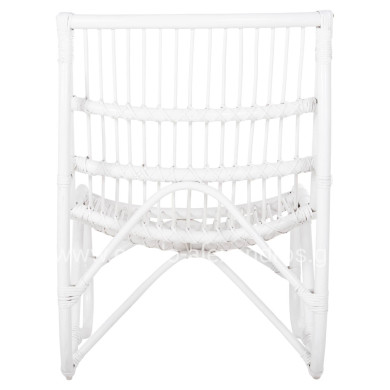 ARMCHAIR GRINN HM9815.03 RATTAN RODS IN WHITE COLOR 56.5x73.5x79.5H cm.