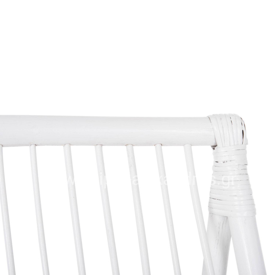 ARMCHAIR GRINN HM9815.03 RATTAN RODS IN WHITE COLOR 56.5x73.5x79.5H cm.