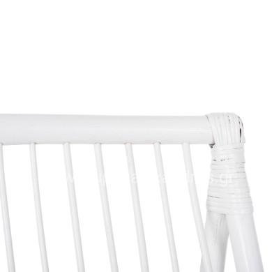 ARMCHAIR GRINN HM9815.03 RATTAN RODS IN WHITE COLOR 56.5x73.5x79.5H cm.