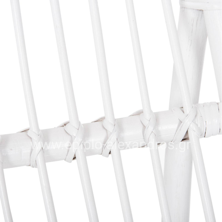 ARMCHAIR GRINN HM9815.03 RATTAN RODS IN WHITE COLOR 56.5x73.5x79.5H cm.