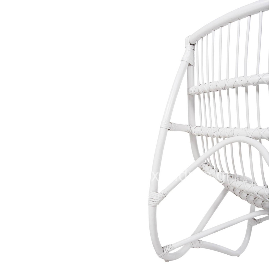 ARMCHAIR GRINN HM9815.03 RATTAN RODS IN WHITE COLOR 56.5x73.5x79.5H cm.