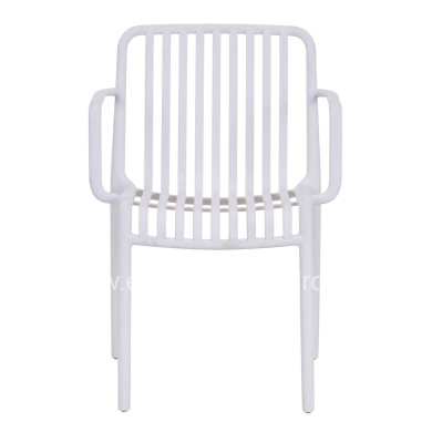 ARMCHAIR OUTDOOR CONVEE HM6105.01 POLYPROPYLENE IN WHITE 55x56x79H cm.
