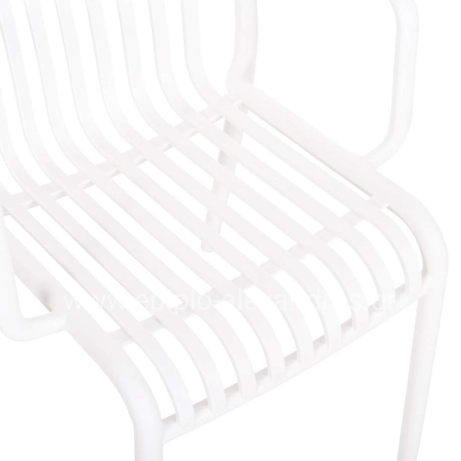 ARMCHAIR OUTDOOR CONVEE HM6105.01 POLYPROPYLENE IN WHITE 55x56x79H cm.