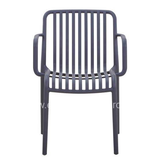 ARMCHAIR OUTDOOR CONVEE HM6105.03 POLYPROPYLENE IN GREY 55x56x79H cm.