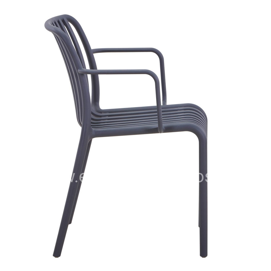 ARMCHAIR OUTDOOR CONVEE HM6105.03 POLYPROPYLENE IN GREY 55x56x79H cm.