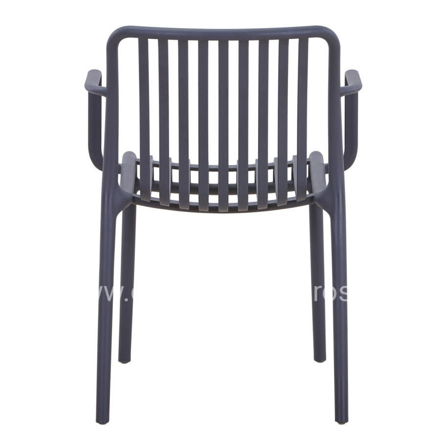 ARMCHAIR OUTDOOR CONVEE HM6105.03 POLYPROPYLENE IN GREY 55x56x79H cm.