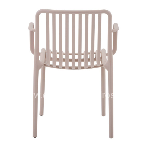ARMCHAIR OUTDOOR CONVEE HM6105.04 POLYPROPYLENE IN CAPPUCCINO 55x56x79H cm.