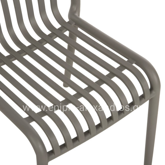 CHAIR OUTDOOR CONVEE HM6104.07 POLYPROPYLENE IN DARK OLIVE 48x56x79Hcm.