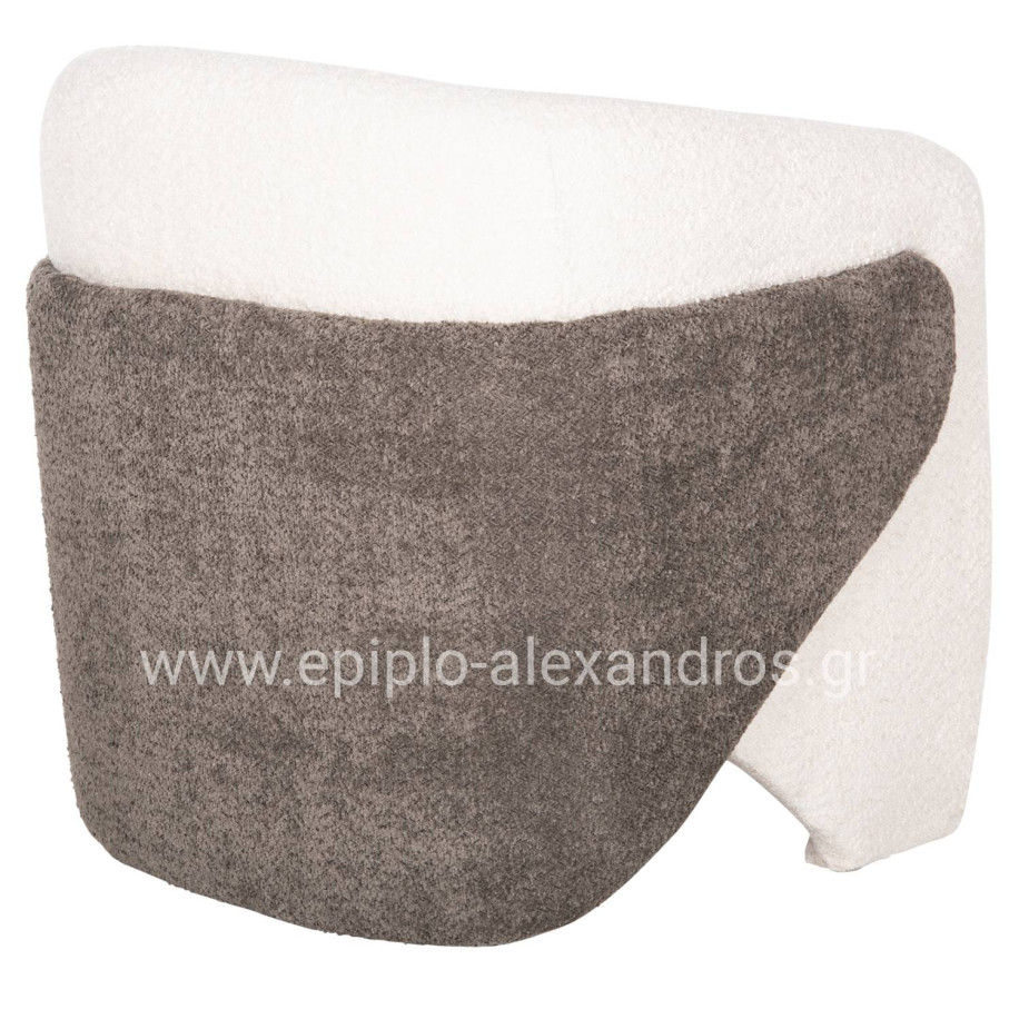 ΠΟΛΥΘΡΟΝΑ DOPER HM9590.06 ΜΠΟΥΚΛΕ ΥΦΑΣΜΑ ΛΕΥΚΟ-ΓΚΡΙ 68x72x76Υ εκ.