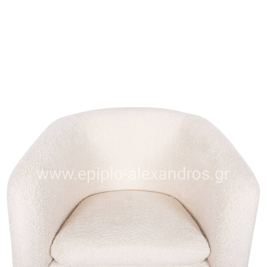 ΠΟΛΥΘΡΟΝΑ DOPER HM9590.06 ΜΠΟΥΚΛΕ ΥΦΑΣΜΑ ΛΕΥΚΟ-ΓΚΡΙ 68x72x76Υ εκ.