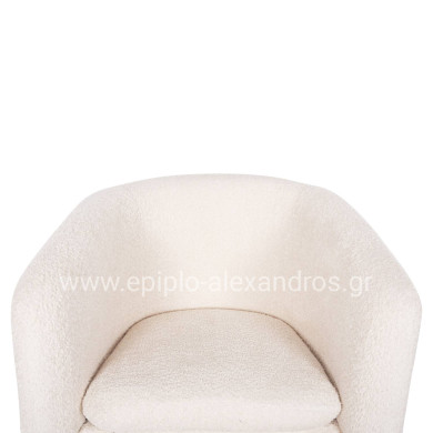 ΠΟΛΥΘΡΟΝΑ DOPER HM9590.06 ΜΠΟΥΚΛΕ ΥΦΑΣΜΑ ΛΕΥΚΟ-ΓΚΡΙ 68x72x76Υ εκ.