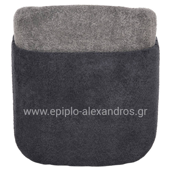 ARMCHAIR DOPER HM9590.01 BOUCLE FABRIC GREY-ANTHRACITE BLUE 68x72x76Hcm.
