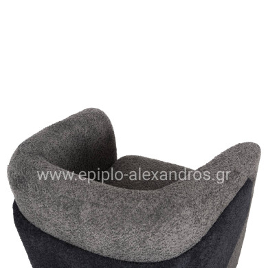 ΠΟΛΥΘΡΟΝΑ DOPER HM9590.01 ΜΠΟΥΚΛΕ ΥΦΑΣΜΑ ΓΚΡΙ-ΜΠΛΕ ΑΝΘΡΑΚΙ 68x72x76Υ εκ.