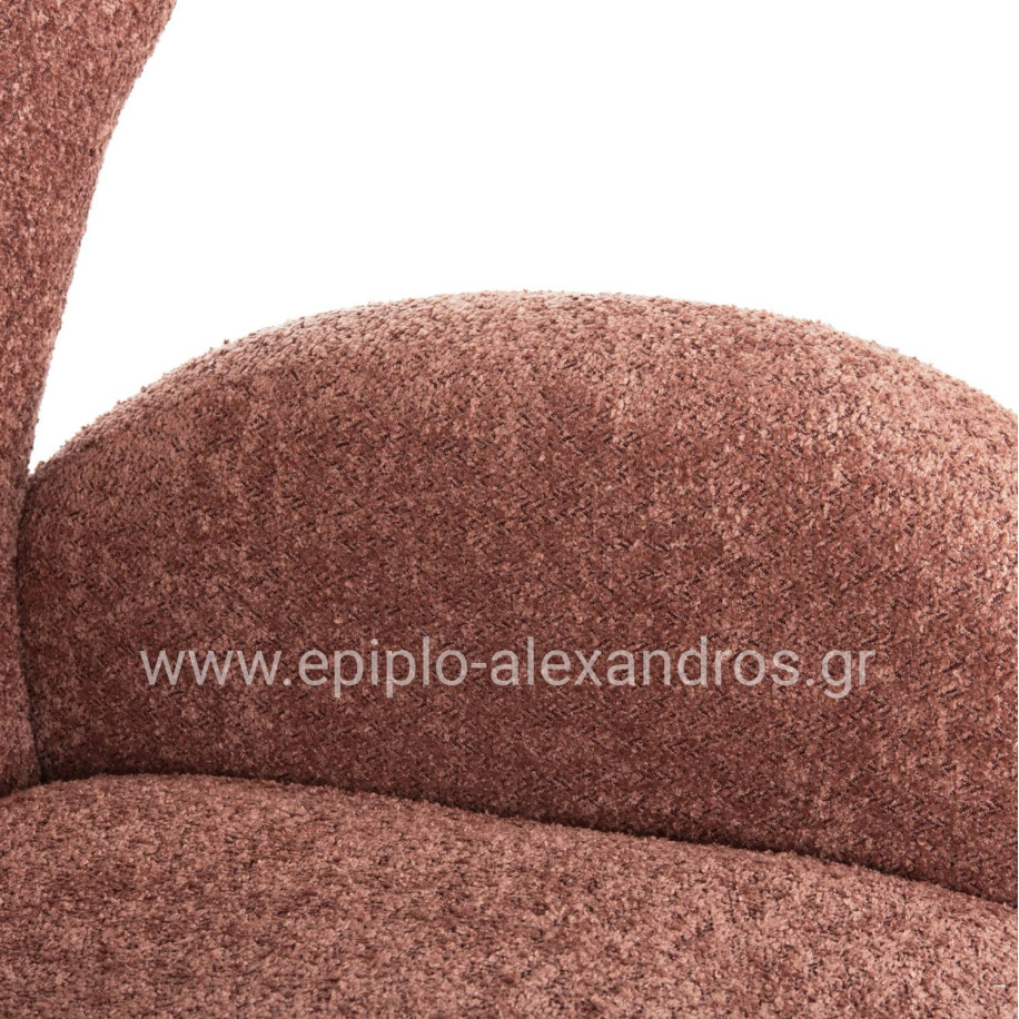 ΠΟΛΥΘΡΟΝΑ ΜΠΕΡΖΕΡΑ KRYLY HM9593.02 ΡΟΖ ΜΠΟΥΚΛΕ-ΜΑΥΡΑ ΞΥΛΙΝΑ ΠΟΔΙΑ 83x87x89Υεκ