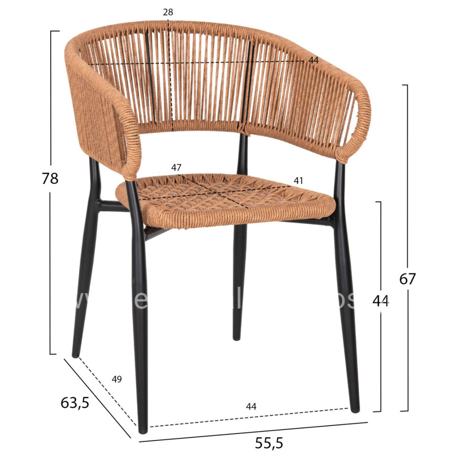ΠΟΛΥΘΡΟΝΑ ΑΛΟΥΜΙΝΙΟΥ EULO HM5783.13 ΜΑΥΡΗ-ΣΥΝΘΕΤΙΚΟ RATTAN ΜΠΕΖ 55,5x63,5x78Y εκ.