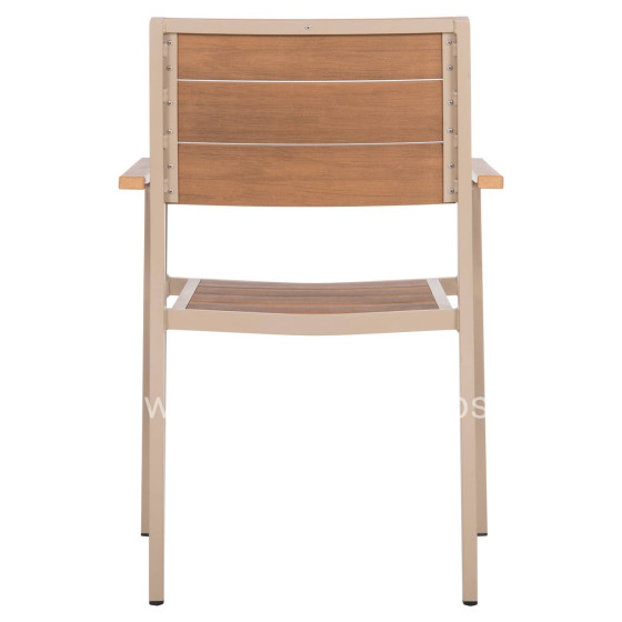 ΠΟΛΥΘΡΟΝΑ ΑΛΟΥΜΙΝΙΟΥ SAGA HM5127.04 ΣΑΜΠΑΝΙ ΜΕ POLYWOOD 55x52x86Yεκ.