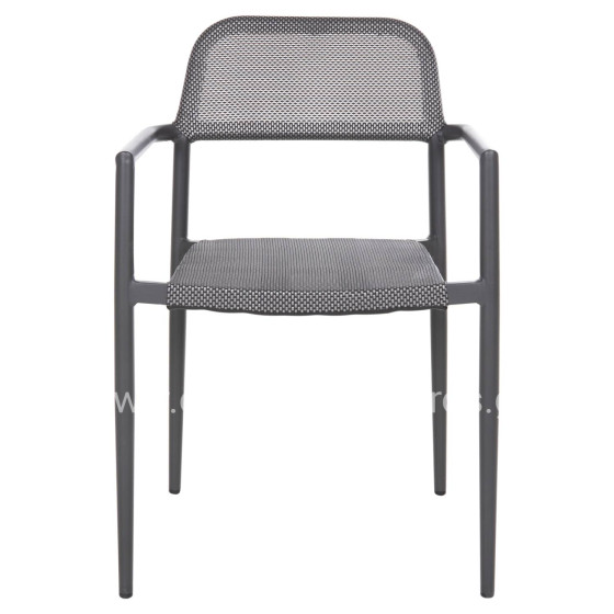 ΠΟΛΥΘΡΟΝΑ ΑΛΟΥΜΙΝΙΟΥ RONNY HM5998.01 ΓΚΡΙ ΣΚΕΛΕΤΟΣ & ΓΚΡΙ TEXTILENE 53x51x80Υεκ.