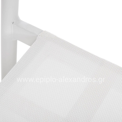 ΠΟΛΥΘΡΟΝΑ ΑΛΟΥΜΙΝΙΟΥ RONNY HM5998.02 ΛΕΥΚΟΣ ΣΚΕΛΕΤΟΣ & ΛΕΥΚΟ TEXTILENE 53x51x80Υεκ.