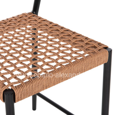 ΣΚΑΜΠΟ ΜΠΑΡ ΜΕΣ.ΥΨΟΥΣ EULO HM6087.03 ΑΛΟΥΜΙΝΙΟ ΜΑΥΡΟ-ΣΥΝΘ.RATTAN 60x56,5x99Υεκ.