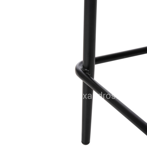 ΣΚΑΜΠΟ ΜΠΑΡ ΜΕΣ.ΥΨΟΥΣ EULO HM6087.03 ΑΛΟΥΜΙΝΙΟ ΜΑΥΡΟ-ΣΥΝΘ.RATTAN 60x56,5x99Υεκ.