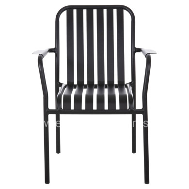 ALUMINUM ARMCHAIR RACHEL HM6088.01 BLACK 63x58x85Hcm.
