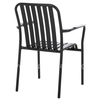 ALUMINUM ARMCHAIR RACHEL HM6088.01 BLACK 63x58x85Hcm.