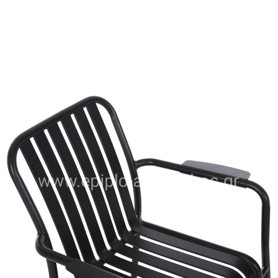 ALUMINUM ARMCHAIR RACHEL HM6088.01 BLACK 63x58x85Hcm.