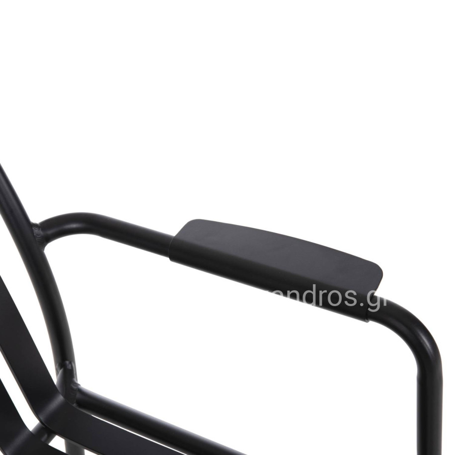 ALUMINUM ARMCHAIR RACHEL HM6088.01 BLACK 63x58x85Hcm.