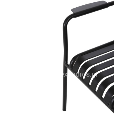 ALUMINUM ARMCHAIR RACHEL HM6088.01 BLACK 63x58x85Hcm.