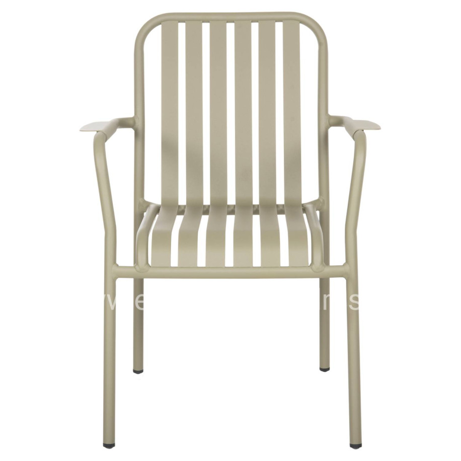 ALUMINUM ARMCHAIR RACHEL HM6088.07 DARK OLIVE 63x58x85Hcm.