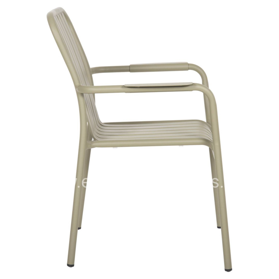 ALUMINUM ARMCHAIR RACHEL HM6088.07 DARK OLIVE 63x58x85Hcm.