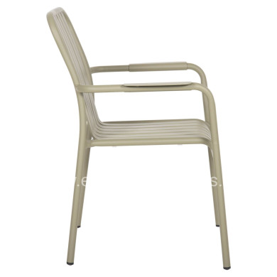 ALUMINUM ARMCHAIR RACHEL HM6088.07 DARK OLIVE 63x58x85Hcm.