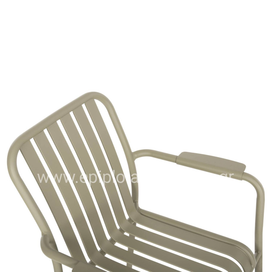 ALUMINUM ARMCHAIR RACHEL HM6088.07 DARK OLIVE 63x58x85Hcm.
