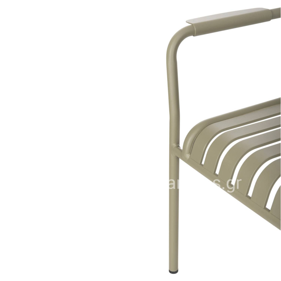 ALUMINUM ARMCHAIR RACHEL HM6088.07 DARK OLIVE 63x58x85Hcm.