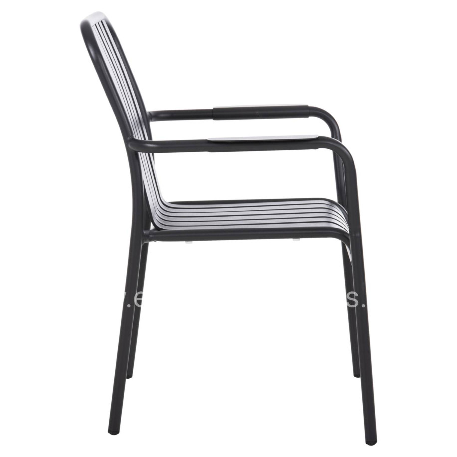ALUMINUM ARMCHAIR RACHEL HM6088.10 ANTHRACITE 63x58x85Hcm.