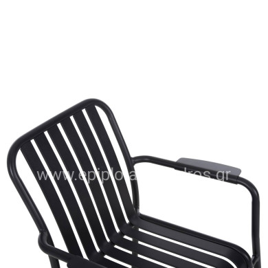 ALUMINUM ARMCHAIR RACHEL HM6088.10 ANTHRACITE 63x58x85Hcm.