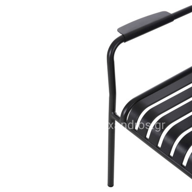 ALUMINUM ARMCHAIR RACHEL HM6088.10 ANTHRACITE 63x58x85Hcm.