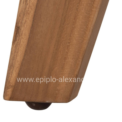 OUTDOOR ROUND TABLE LEO HM9859.11 SOLID TEAK WOOD IN NATURAL Φ60x75Hcm.