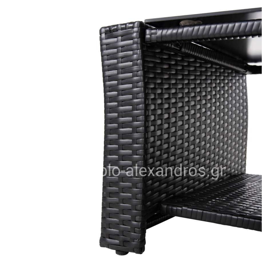 ΣΑΛΟΝΙ ΕΞ.ΧΩΡΟΥ 4ΤΜΧ THORE HM5978 ΣΥΝΘ. RATTAN ΜΑΥΡΟ-ΜΠΕΖ ΜΑΞΙΛΑΡΙΑ