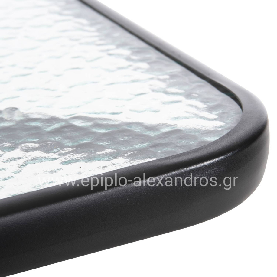 ΤΡΑΠΕΖΙ ΕΞΩΤ.ΧΩΡΟΥ FIGO HM5036.03 ΜΕΤΑΛΛΟ ΜΑΥΡΟ- ΓΥΑΛΙΝΗ ΕΠΙΦΑΝΕΙΑ 70Χ70Χ70Υεκ