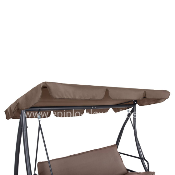 ΚΟΥΝΙΑ-ΚΡΕΒΑΤΙ 3ΘΕΣΙΑ LIKID HM5980.02 ΜΕΤΑΛΛΟ ΓΚΡΙ-ΥΦΑΣΜΑ ΚΑΦΕ 200x120x164Υεκ