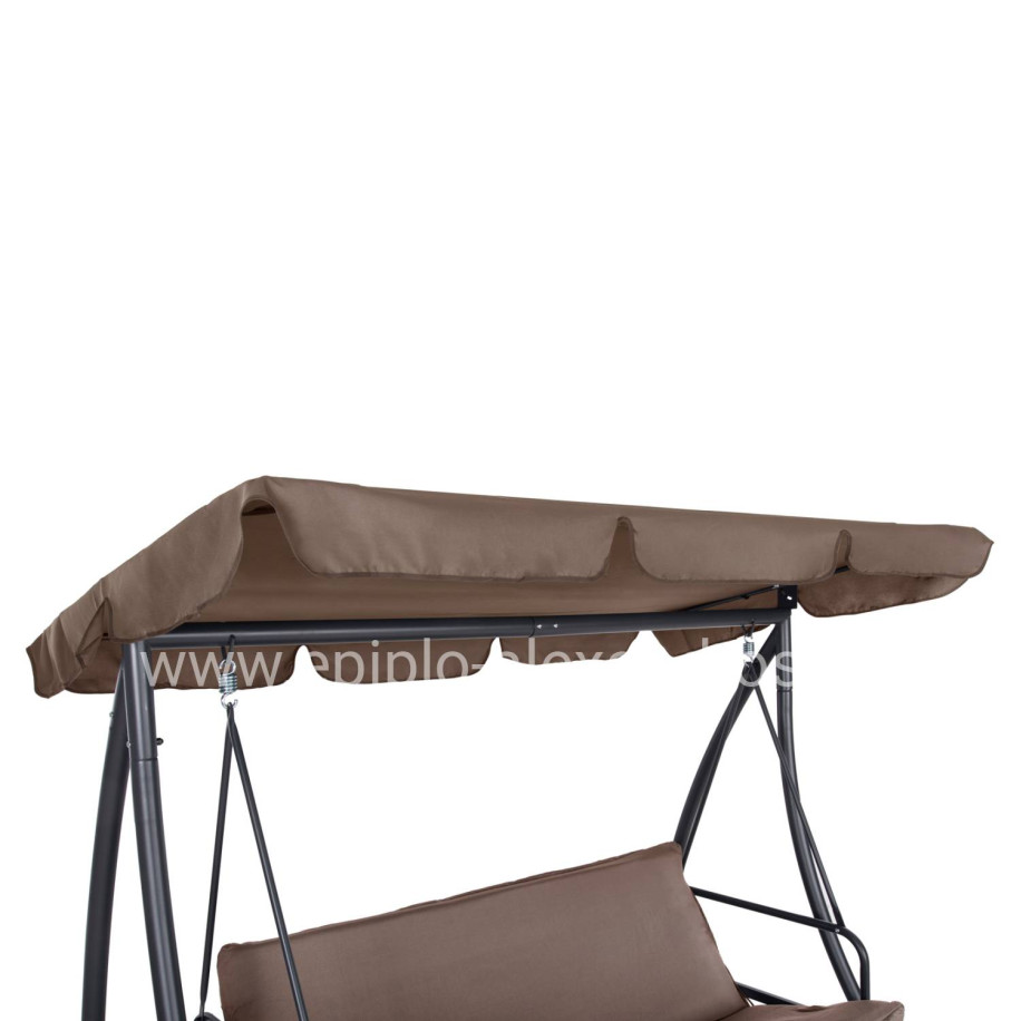 ΚΟΥΝΙΑ-ΚΡΕΒΑΤΙ 3ΘΕΣΙΑ LIKID HM5980.02 ΜΕΤΑΛΛΟ ΓΚΡΙ-ΥΦΑΣΜΑ ΚΑΦΕ 200x120x164Υεκ