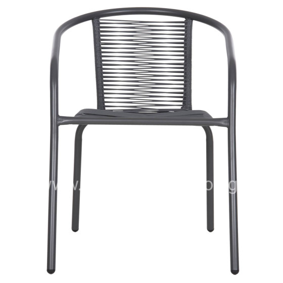ΠΟΛΥΘΡΟΝΑ SWIFTER HM5969.01 ΜΕΤΑΛΛΟ ΓΚΡΙ-ΣΥΝΘ. RATTAN ΓΚΡΙ 54x61x75Υεκ.