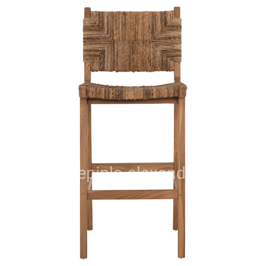 ΣΚΑΜΠΟ ΜΠΑΡ WALTER HM9841 ΞΥΛO TEAK ΣΕ ΦΥΣΙΚΟ-ΨΑΘΑ 46x55x105Υ εκ.