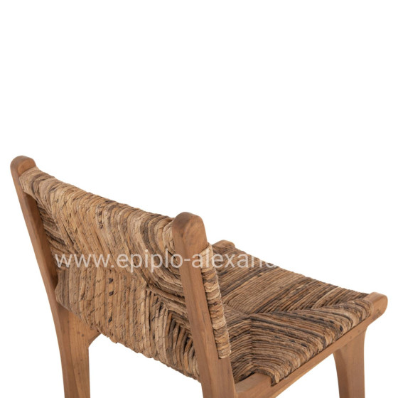 ΣΚΑΜΠΟ ΜΠΑΡ WALTER HM9841 ΞΥΛO TEAK ΣΕ ΦΥΣΙΚΟ-ΨΑΘΑ 46x55x105Υ εκ.